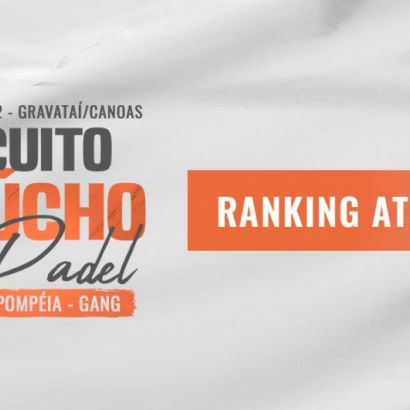 Confira o Ranking atualizado da FGP após a 3ª etapa do Circuito Gaúcho de Padel