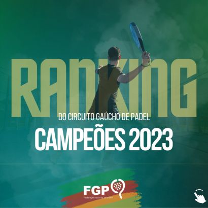 Campeões do Ranking Gaúcho de Padel 2023